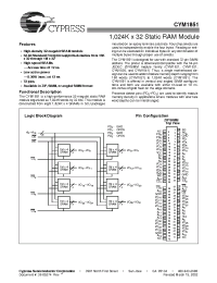 Datasheet CYM1851-35 manufacturer Cypress