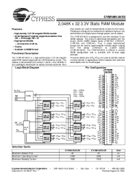 Datasheet CYM1861AV33PM-25C manufacturer Cypress
