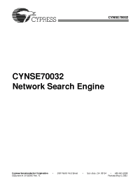 Datasheet CYNSE70032-83BGC manufacturer Cypress