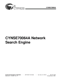 Datasheet CYNSE70064A-50BGC manufacturer Cypress