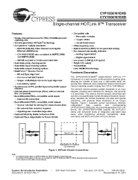 Datasheet CYP15G0101DXB manufacturer Cypress