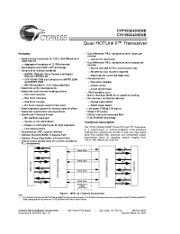 Datasheet CYP15G0401DXB-BGI manufacturer Cypress