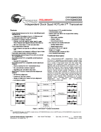 Datasheet CYV15G0403DXB-BGI manufacturer Cypress