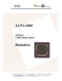 Datasheet LUPA-4000-M manufacturer Cypress
