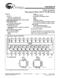 Datasheet PALC22V10-25C manufacturer Cypress