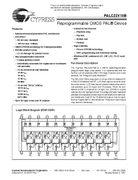 Datasheet PALC22V10B-15C manufacturer Cypress