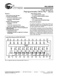 Datasheet PALCE20V8-25PI manufacturer Cypress