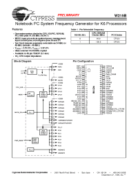 Datasheet W215B manufacturer Cypress