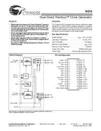 Datasheet W234X manufacturer Cypress