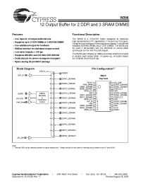 Datasheet W256HT manufacturer Cypress