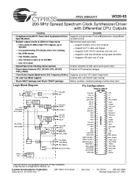 Datasheet W320-03 manufacturer Cypress