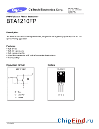Datasheet BTA1210FP manufacturer Cystech