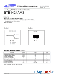 Datasheet BTB1424AM3 manufacturer Cystech