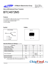 Datasheet BTC4672M3 manufacturer Cystech