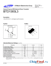 Datasheet BTD1383L3 manufacturer Cystech