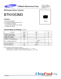 Datasheet BTN1053M3 manufacturer Cystech