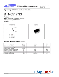 Datasheet BTN6517N3 manufacturer Cystech