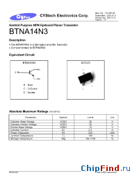 Datasheet BTNA14N3 manufacturer Cystech