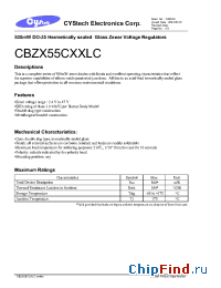 Datasheet CBZX55C20 manufacturer Cystech