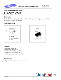 Datasheet DAN212N3 manufacturer Cystech