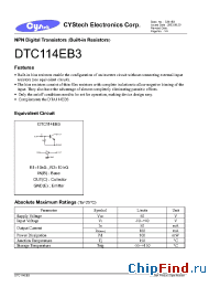 Datasheet DTC114EB3 manufacturer Cystech