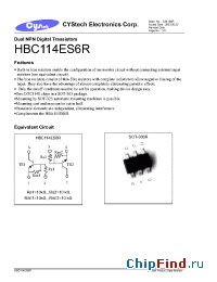 Datasheet HBC114ES6R manufacturer Cystech