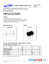 Datasheet HBN2222S6R manufacturer Cystech