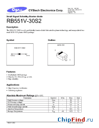 Datasheet RB551V-40S2 manufacturer Cystech