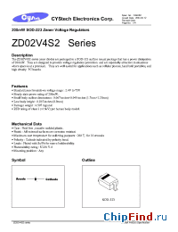 Datasheet ZD02V4 manufacturer Cystech