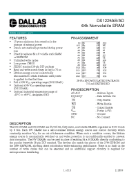 Datasheet DS1220AB-85IND manufacturer Dallas