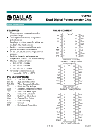 Datasheet DS1267S-010 manufacturer Dallas