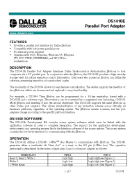 Datasheet DS1410E manufacturer Dallas