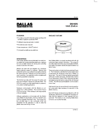Datasheet DS1425 manufacturer Dallas