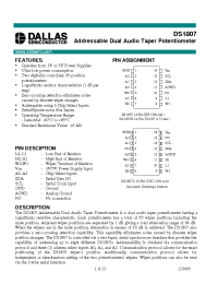 Datasheet DS1807S manufacturer Dallas