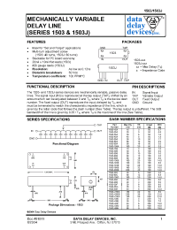 Datasheet 1503-120B manufacturer Data Delay