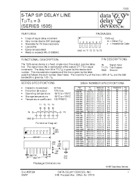 Datasheet 1505-XXZ manufacturer Data Delay