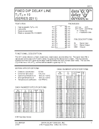 Datasheet 2211-XXz manufacturer Data Delay