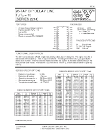 Datasheet 2214-100A manufacturer Data Delay