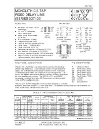 Datasheet 3D7105-1.5 manufacturer Data Delay