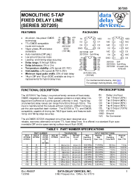 Datasheet 3D7205K-50 manufacturer Data Delay