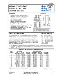 Datasheet 3D7225G-100 manufacturer Data Delay