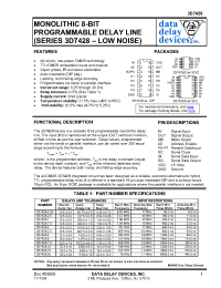 Datasheet 3D7428-0.5 manufacturer Data Delay