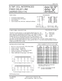 Datasheet DDU11H-100C3 manufacturer Data Delay