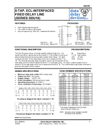Datasheet DDU18-100C manufacturer Data Delay