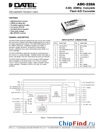 Datasheet ADC-228AMM manufacturer Datel