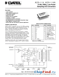 Datasheet ADS-118MC manufacturer Datel