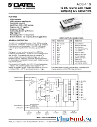Datasheet ADS-119GM/883 manufacturer Datel