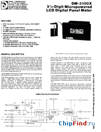 Datasheet DM-3100X-1 manufacturer Datel