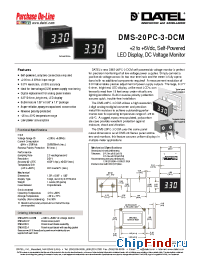 Datasheet DMS-20PC-3-DCM manufacturer Datel