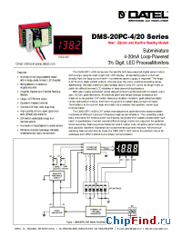 Datasheet DMS-20PC-4/20S manufacturer Datel